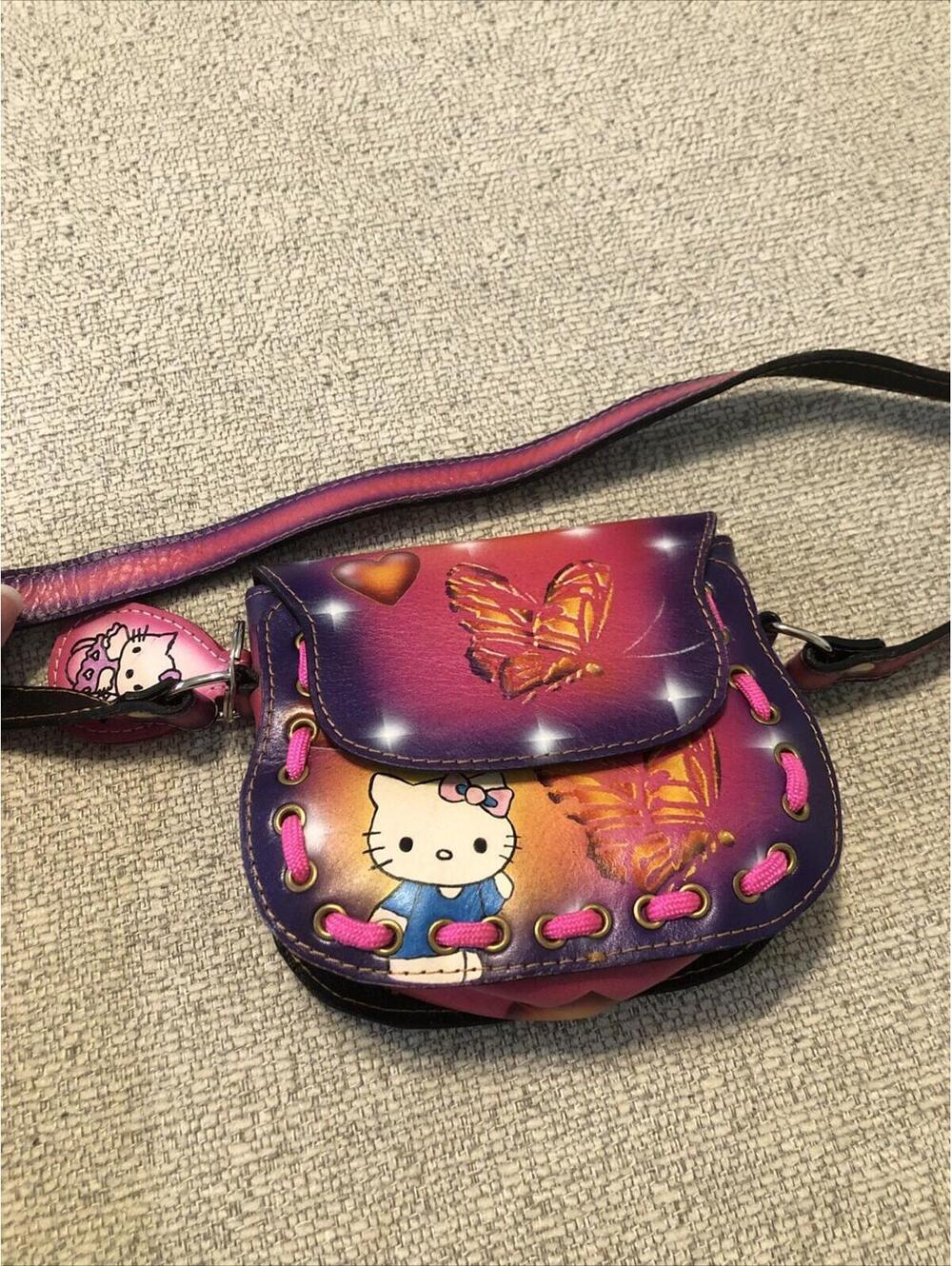 Vtg Faux Leather Hello Kitty Purse. Sanrio Character Kitty White - Picture 6 of 10